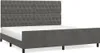 vidaXL Bettgestell mit Kopfteil Dunkelgrau 200x200 cm Samt Produktbild-Vorschau 3