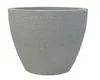 A gray planter pot with a textured surface, shown against a white background. Produktbild-Vorschau