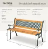 tectake Gartenbank Tamara  B 128 x T 51 x H 73 cm, aus Holz Produktbild-Vorschau 5