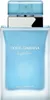 A studio shot of a Dolce & Gabbana Light Blue Eau Intense perfume bottle. Produktbild-Vorschau