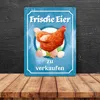 Frische Eier zu verkaufen Metallschild in 15x20 cm mit Huhn Produktbild-Vorschau 4