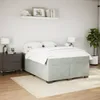 Boxspringbett mit Matratze Hellgrau 140x200 cm Samt Produktbild-Vorschau 3