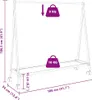 vidaXL Appendiabiti con ripiani e rotelle 106x34x106,5 cm Anteprima dell’immagine prodotto 7