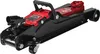 A black and red hydraulic floor jack is shown from a diagonal angle against a white background. Produktbild-Vorschau
