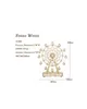 A 3D wooden Ferris wheel model with dimensions and product information. Náhled obrázku produktu