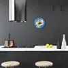 Glasuhr Wanduhr Küchenuhr Echt-Glas 30fi cm Blume weiß Produktbild-Vorschau 3