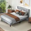 Rám postele COSTWAY pro matraci 200x140 cm, čalouněný rám Náhled obrázku produktu 7