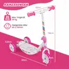 COSTWAY: Triciclo per bambini con ruote a LED, monopattino Anteprima dell’immagine prodotto 3