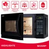 Sharp R642BKW Mikrowelle mit Grill 20 L 800 W Grill 1000 W Produktbild-Vorschau 2