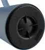 Close-up of the base of a blue insulated jug, showing various symbols and text. Voir les images du produit
