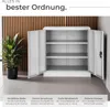 tectake® Aktenschrank abschließbar 90 x 40 x 90 cm Produktbild-Vorschau 3