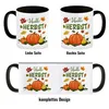 Hallo Herbst Kaffeebecher Schwarz mit hübschen Kürbissen Produktbild-Vorschau 4