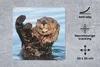 MuchoWow® Mauspad Mousepad Otter im Wasser 20x20 cm - Produktbild-Vorschau 2