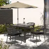 home24 Stapelstuhl - 2er-Set - Stahl / Polyrattan - Schwarz Produktbild-Vorschau 4