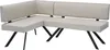 byLIVING Eckbank TORONTO, Bezug in taupe, Gestell in Produktbild-Vorschau 1