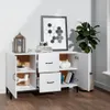vidaXL Sideboard Weiß 100x36x60 cm Holzwerkstoff Produktbild-Vorschau 3