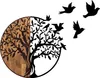 Wallity Tree And Birds, Obrázek, Kov, Dřevo, Černá, 1,5 mm Náhled obrázku produktu 4