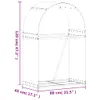 vidaXL Wiata na drewno opałowe antracyt 80x45x120 cm Stal Podgląd zdjęcia produktu 7