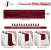 Elzusha - Set van 4 Cheesecloth Tafellopers - 3m Bordeau Productafbeelding-voorbeeld 3