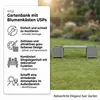 2 Blumenkästen mit Gartenbank in Grau aus Holz Garten Bank Produktbild-Vorschau 11