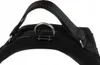 A close-up view of a black dog harness, focusing on the D-ring and handle. Produktbild-Vorschau