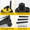 A collage of four images showcasing different features of a wet and dry vacuum cleaner. Anteprima dell’immagine prodotto