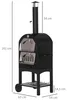 Outsunny Pizzaofen Outdoor Grillofen mit Schornstein Produktbild-Vorschau 3