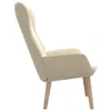 vidaXL Poltrona relax in tessuto crema Anteprima dell’immagine prodotto 4