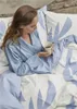 Walra Bettwäsche Simple Leaves Off White / Jeans Blau - Produktbild-Vorschau 9