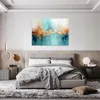Leinwandbilder Abstrakt Blau Gold Betonwand 100x70 cm XXL Produktbild-Vorschau 2