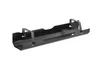 A black metal under-desk cable management tray is shown against a white background. Produktbild-Vorschau