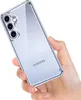 A hand holding a transparent phone case with a Samsung phone inside. Produktbild-Vorschau