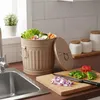 Poubelle métallique Jinfa avec couvercle et poignées - pour Voir les images du produit 6