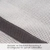 Close-up view of a textured fabric with a dark strip featuring raised dots. Voir les images du produit