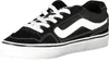 A studio shot of a black and white Vans sneaker. Voir les images du produit