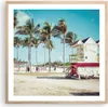 Gerahmtes Poster - Rahmen in heller Eiche - Strand Miami Produktbild-Vorschau 1
