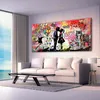Liebespaar Street Art Graffiti Leinwandbild Wandbild Produktbild-Vorschau 2