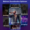 Collage of images showing different sound modes for a karaoke machine, with text labels for each mode. Produktbild-Vorschau