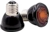 Two black ceramic heat emitter bulbs with screw bases are shown against a white background. Podgląd zdjęcia produktu