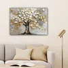Leinwand Bilder 80x60 cm - Lebensbaum - Beige - Grau - Gold Produktbild-Vorschau 6