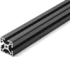 Länge 70mm - Aluminiumprofil schwarz 30x30L I-Typ Nut 6 Produktbild-Vorschau 1
