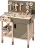 A wooden toy workbench with various tools and accessories. Náhled obrázku produktu