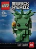 The image shows the packaging for a LEGO BrickHeadz Lady Liberty set. The packaging features a prominent image of the assembled LEGO model against a blue sky background. Produktbild-Vorschau