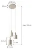 Lindby Hängelampe Ovelia, beige, 3-flammig, Metall, E27 Produktbild-Vorschau 4
