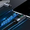 Kabel przewód USB-C z wyświetlaczem LED 100W 1.2m czarny Podgląd zdjęcia produktu 4