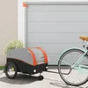 vidaXL Remorque vélo noir et orange 45 kg Fer Voir les images du produit 2