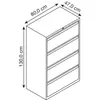 BISLEY Hängeregistraturschrank Essentials Maße: 80 x 130 x Produktbild-Vorschau 7