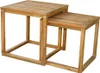 2er Garten Beistelltisch aus Akazienholz – Braun Produktbild-Vorschau 5