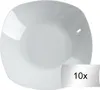 Suppenteller - Ø 22 cm - Weiß - Porzellan - 10er Set Produktbild-Vorschau 1