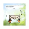 A foldable electric wagon with dimensions indicated by measurement lines and text. Produktbild-Vorschau